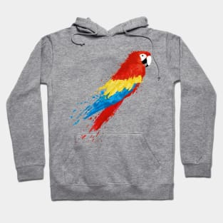 Dramabite Watercolor parrot macaw artistic bird animal Hoodie